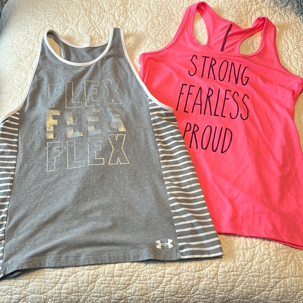 Bundle of Under Armour & Danskin Tanks. Size Medium. EUC!